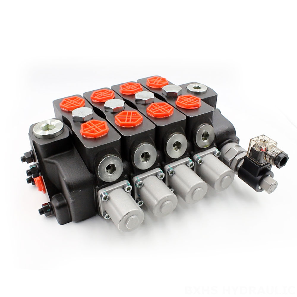 SD8-Electric unloading valve Manual 4 Spool Sectional Directional Valve cover photo